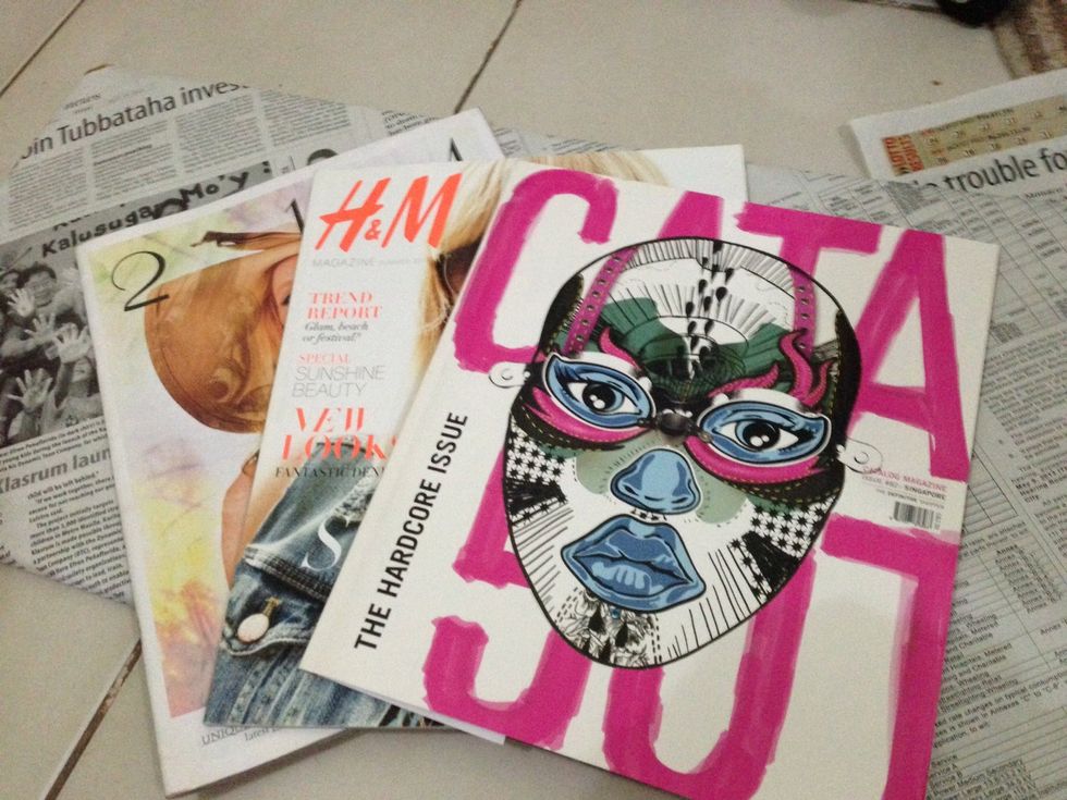 Grab old magazines so you can cut out interesting photos and words you like.