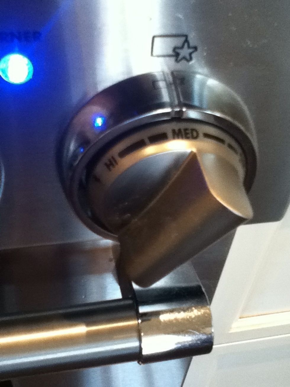 Grab pan and drizzle canola oil in. Heat on medium wait until the oil is nice an hot.