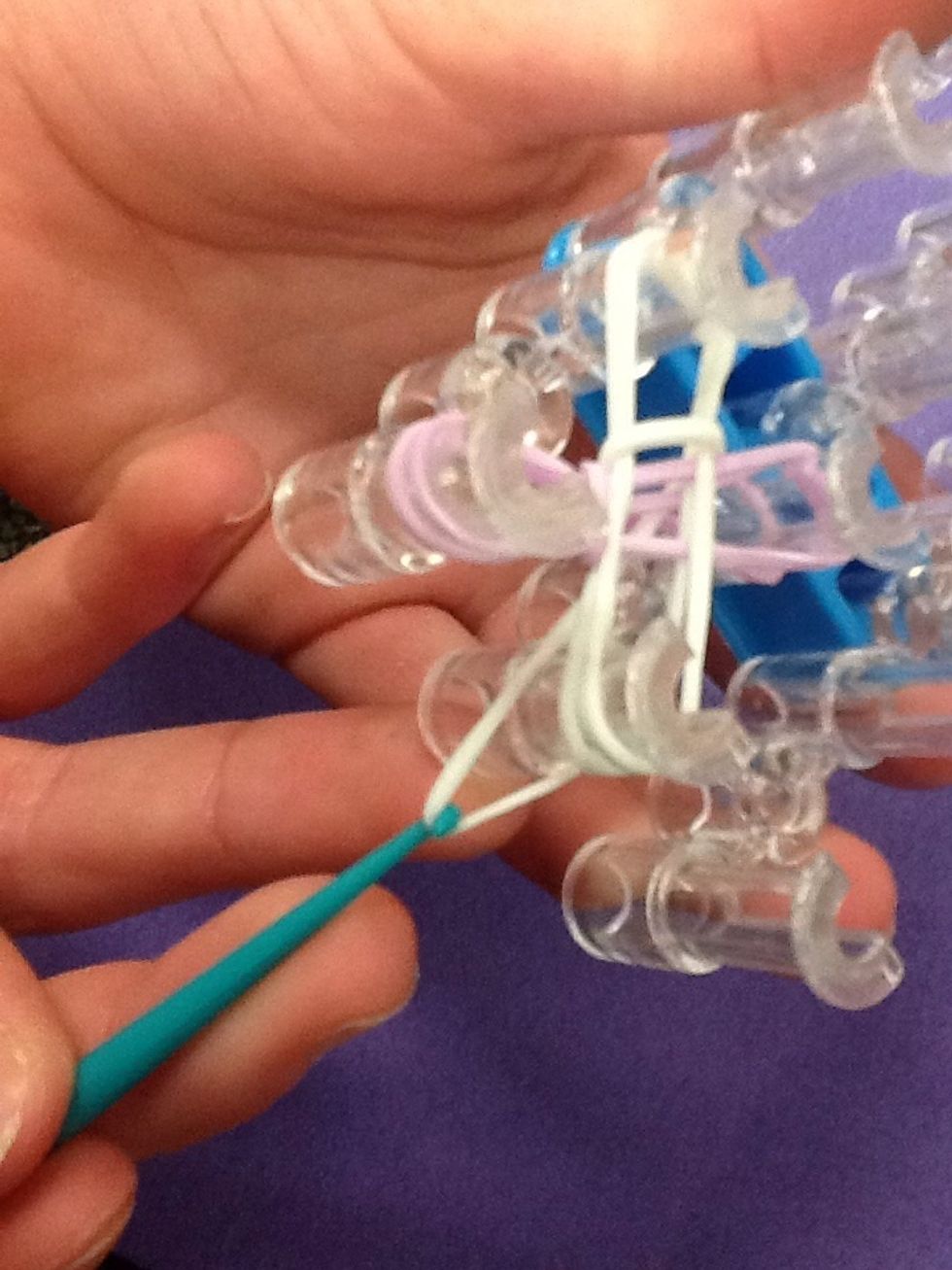 grab the bottom one of the second color you haven't touched.