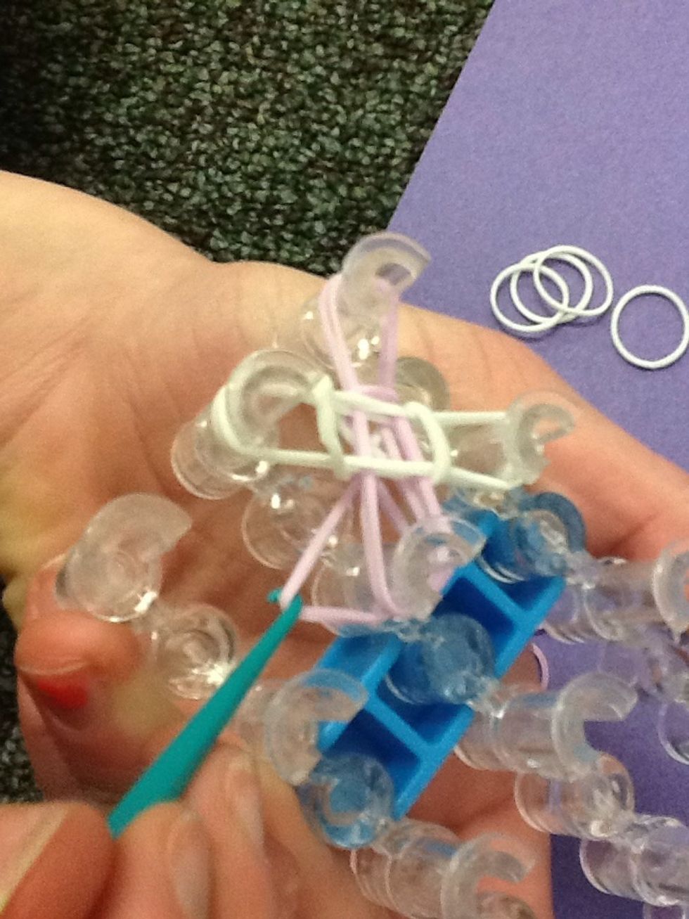 Grab the first color bottom band (not the one you already did).