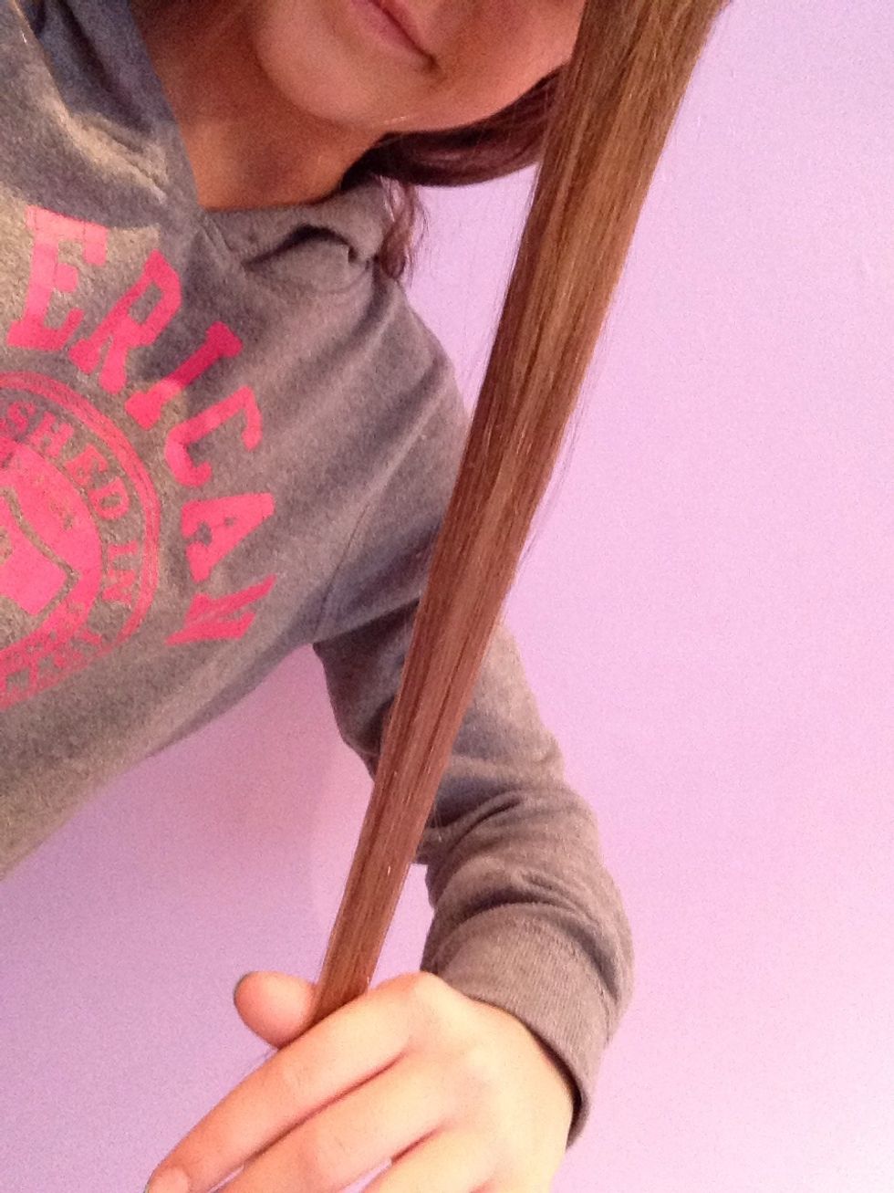 grab the piece you want to be braided, and comb it out! \ud83d\udc87