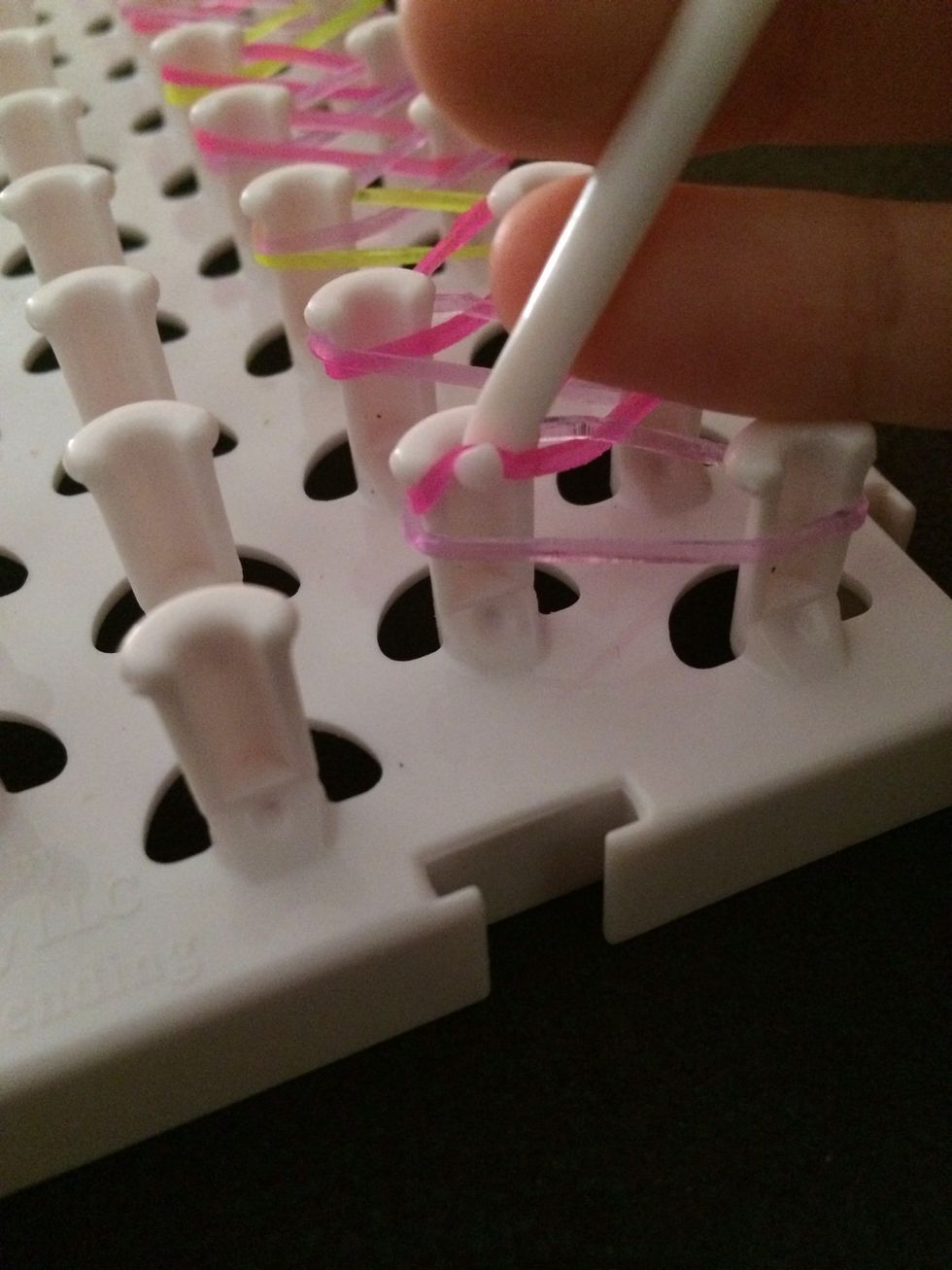 Grab the pink loom