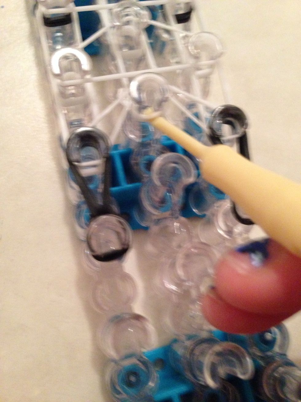 Grab these white bands and loop them up