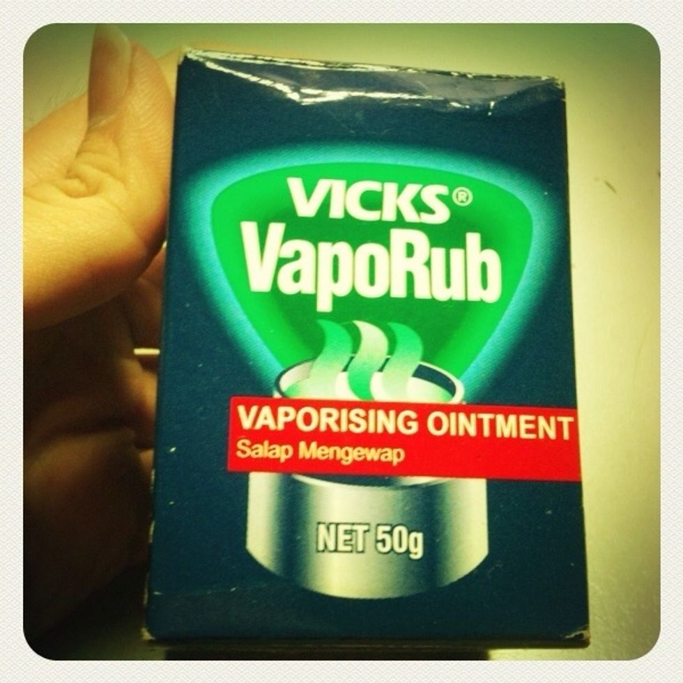 Grab this before sleeping (contains camphor, menthol and eucalyptus oil)