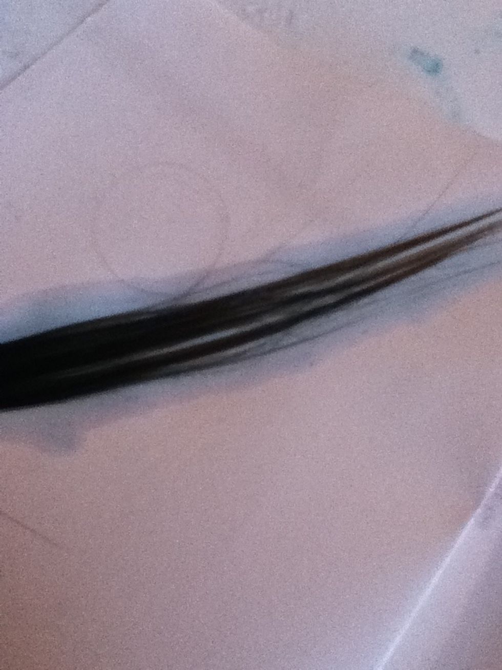 Grab your brush,put in in the mixture and paint it on you hair!