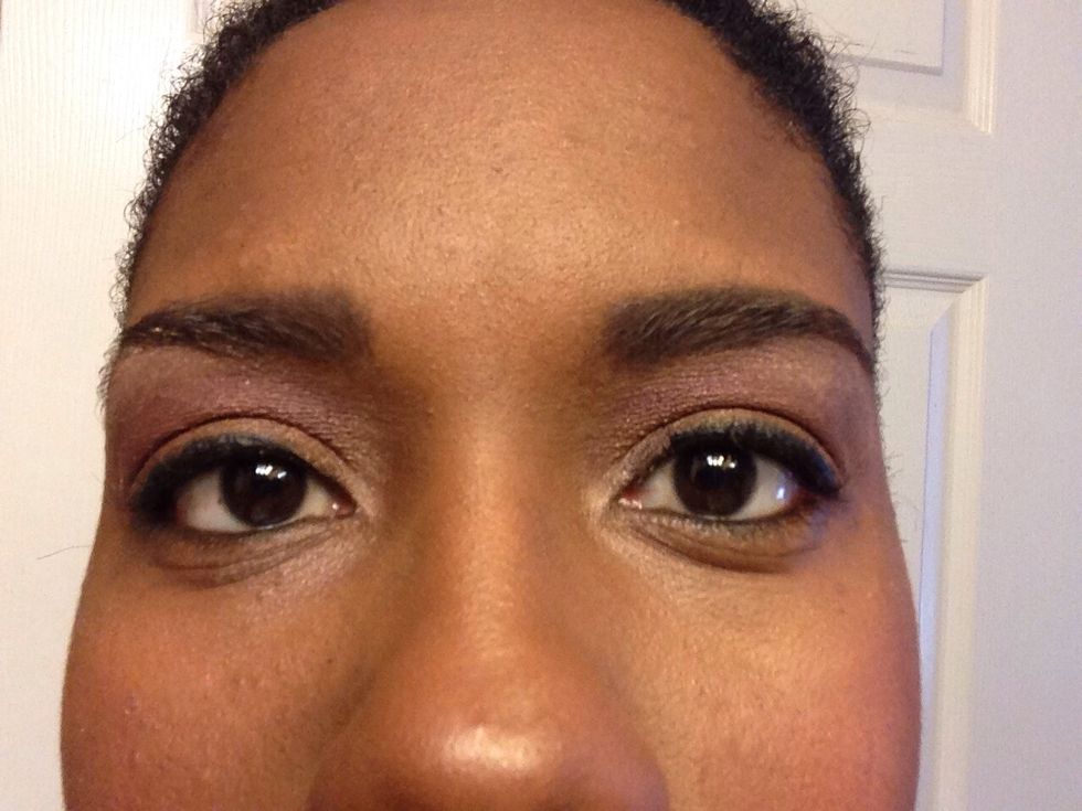 Grab your favorite eye shadow colors! Purple and bronze work for me!!!