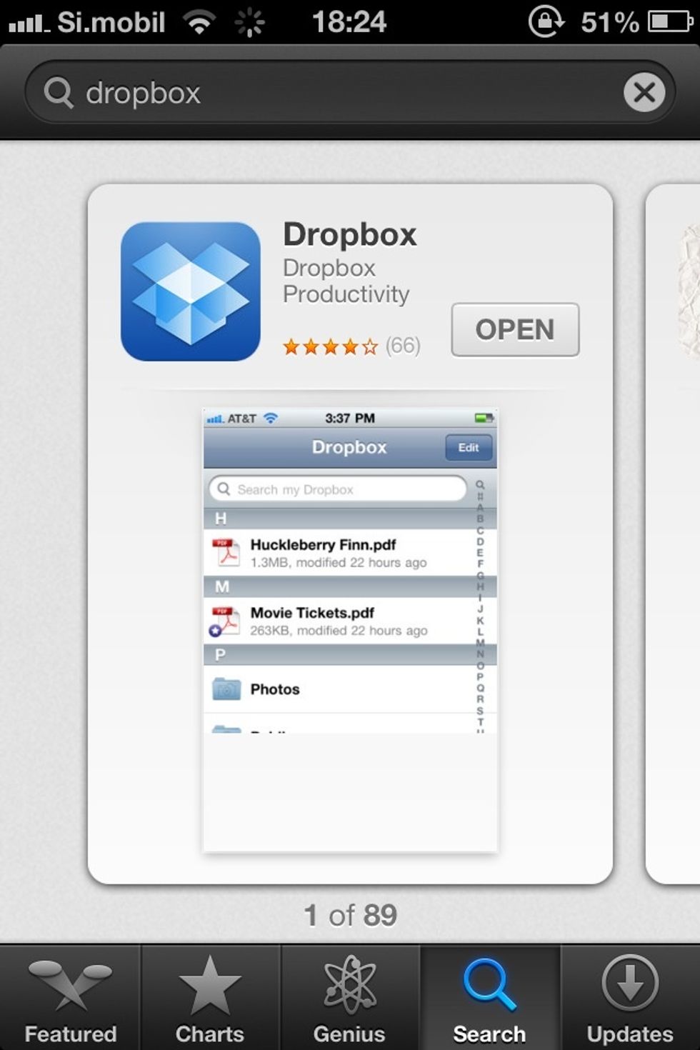 Grab your iDevice and install the official Dropbox app.