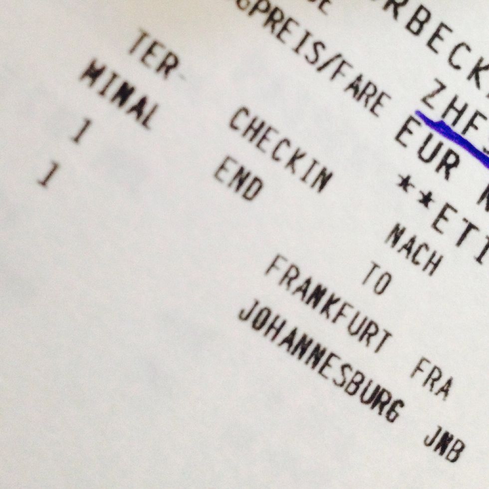 Grab your new ticket and your luggage and proceed.