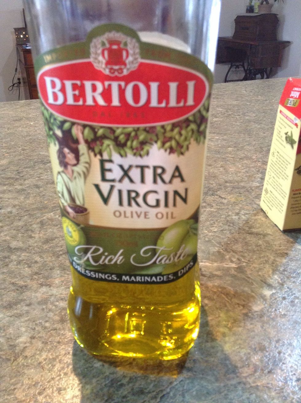 Grab your olive oil or jojoba oil and add two tablespoons