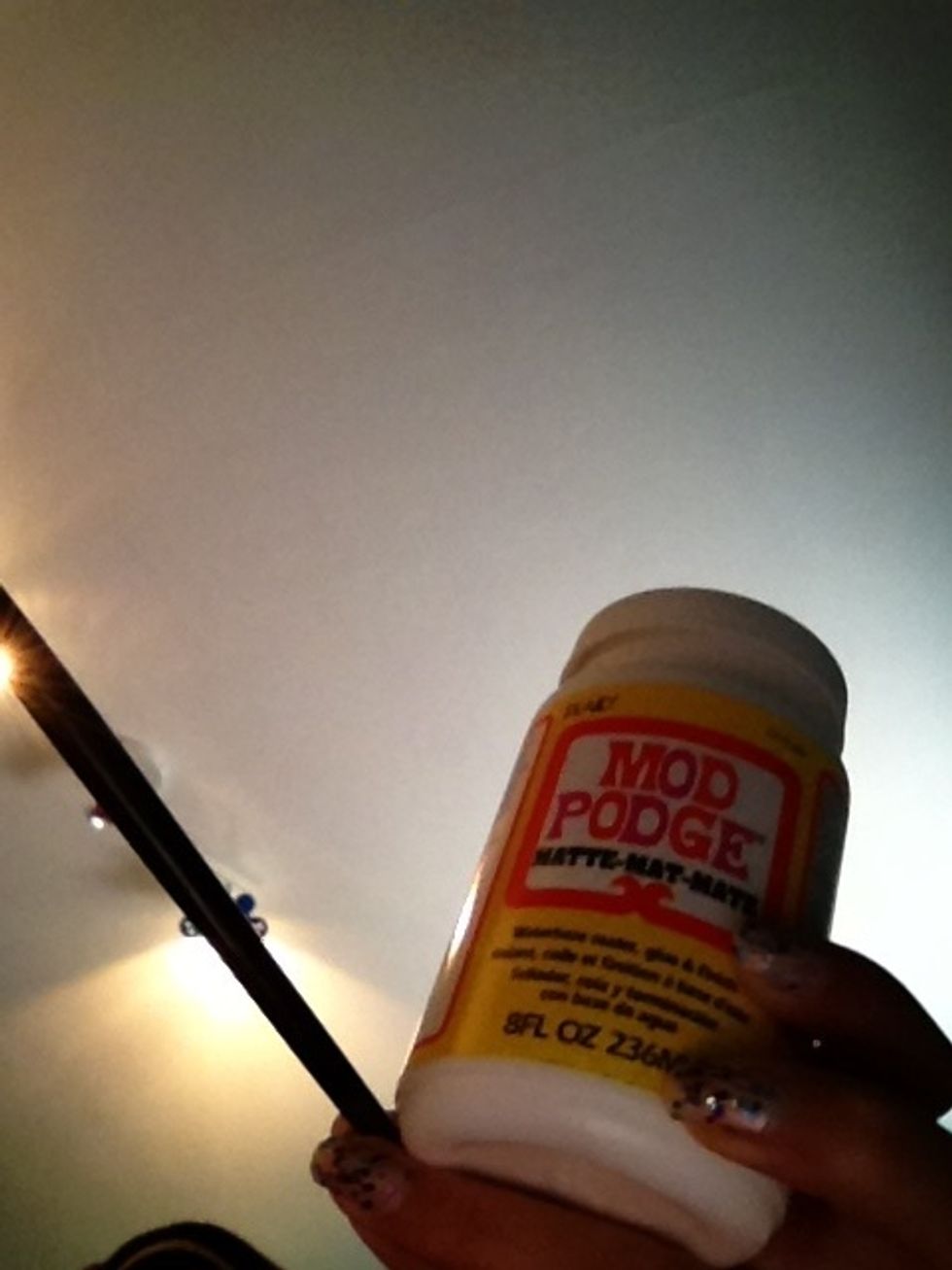 Grab your paint brush and mod podge, paint over the edges of your work!