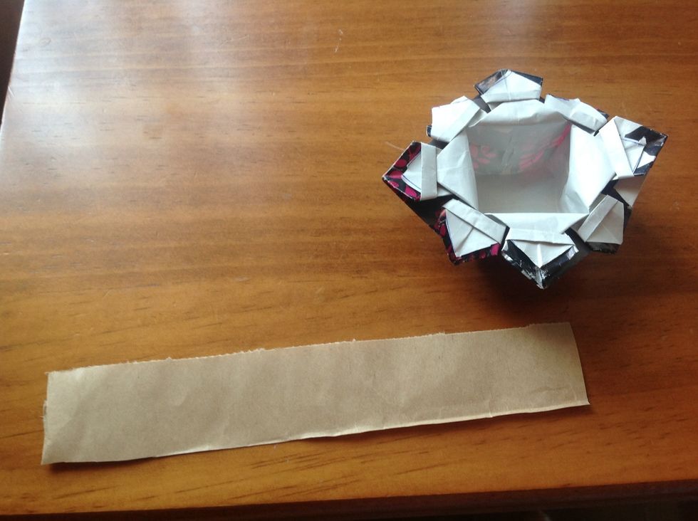 Grab your rectangular strip of paper.