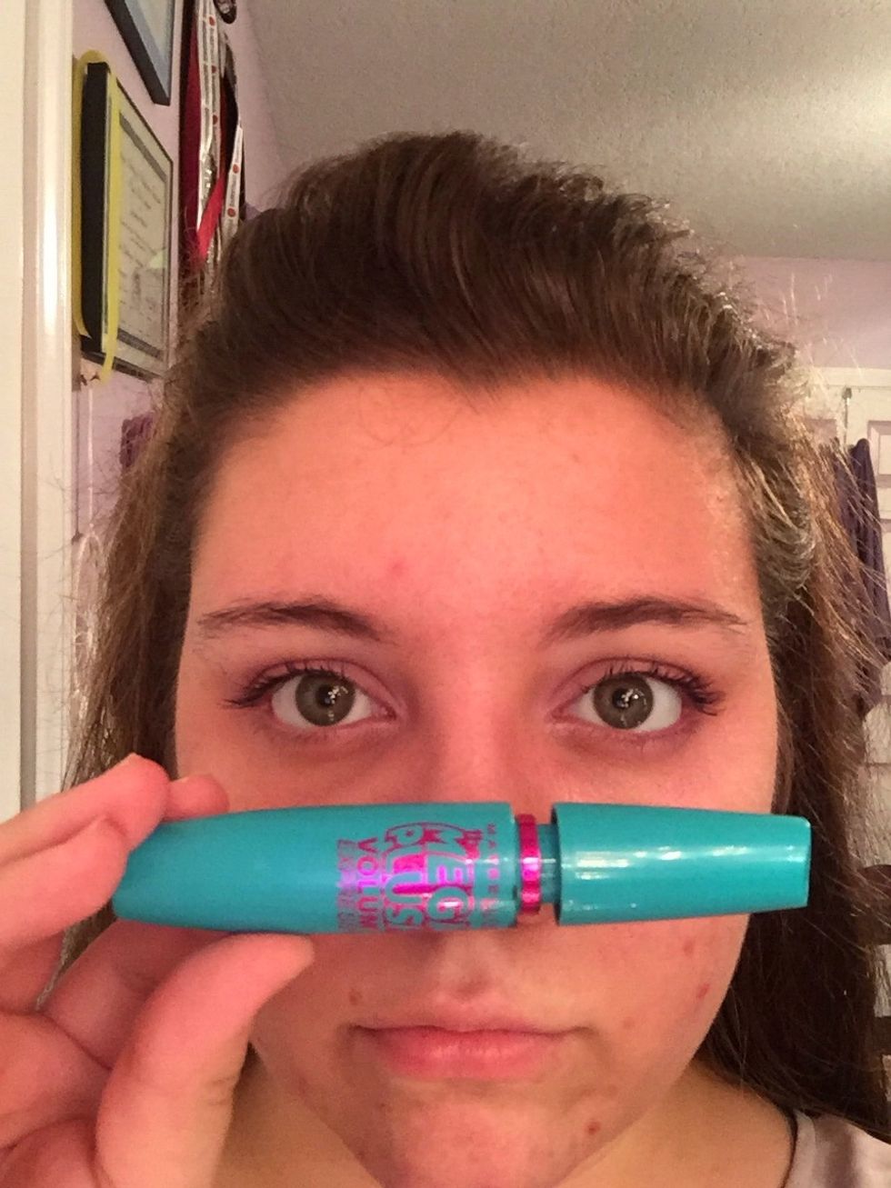 Grab your small brush mascara and apply it this will help separate your eyelash.