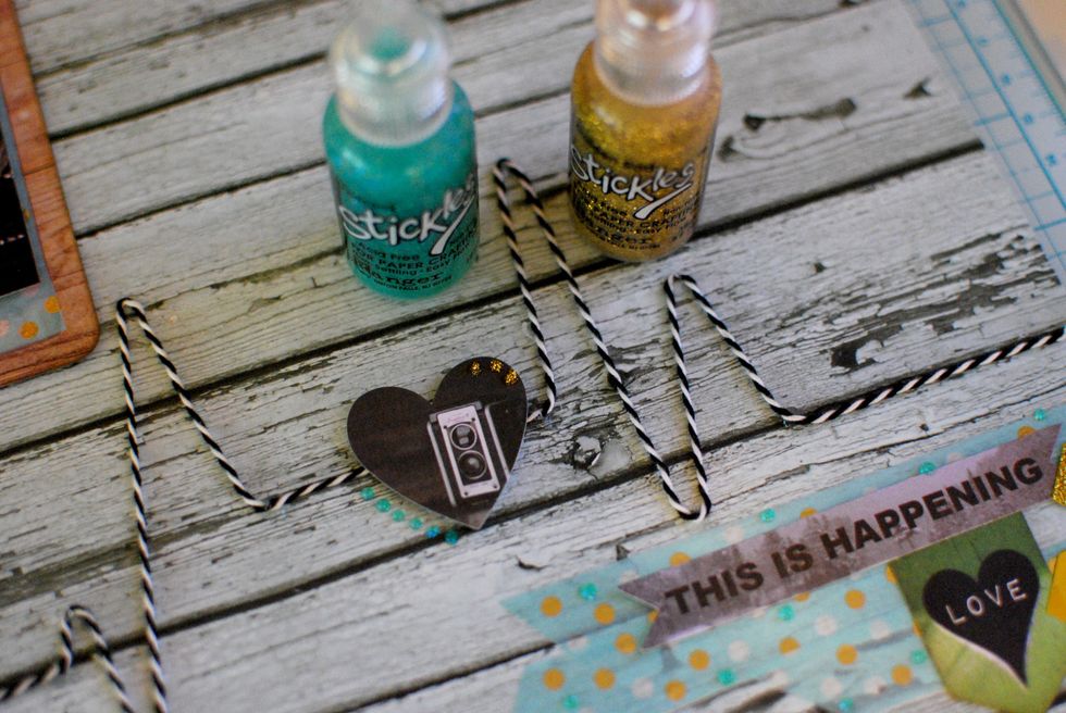 Grab your Stickles and add some glitter! I added some dots on and around the heart,\u2026