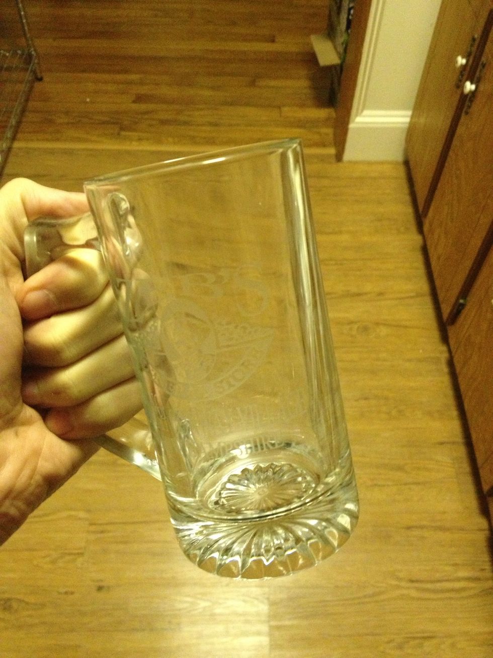 Grab yourself a mug. This one takes about a cup and a half of liquid. Keep in mind that this recipe is designed for this amount. Adjust according and to your taste.