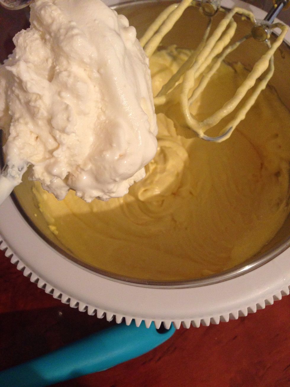 Gradually add cottage cheese mixture and mix mix mix