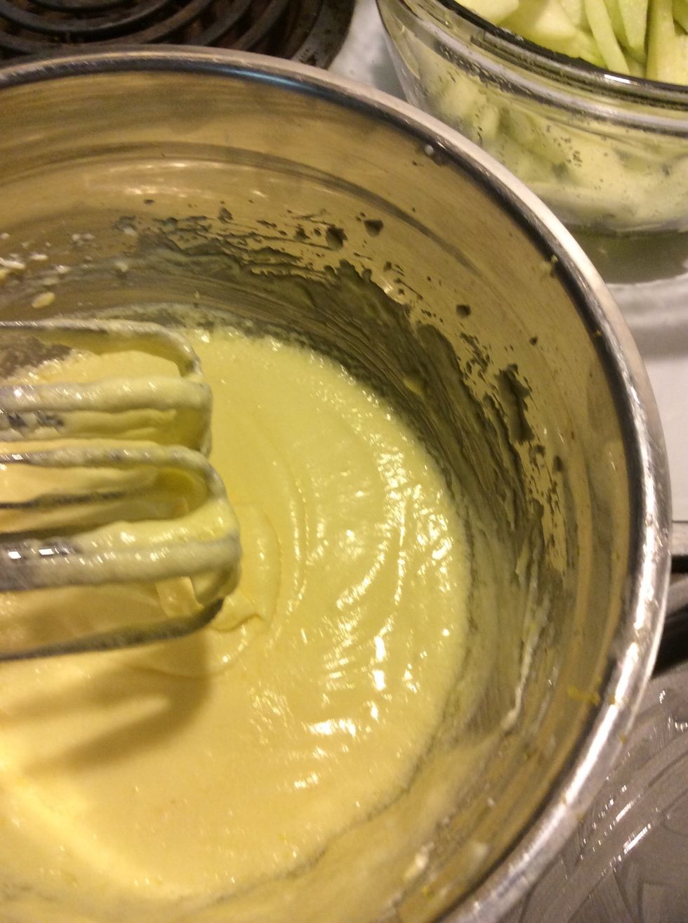 Gradually beat in the 3 eggs