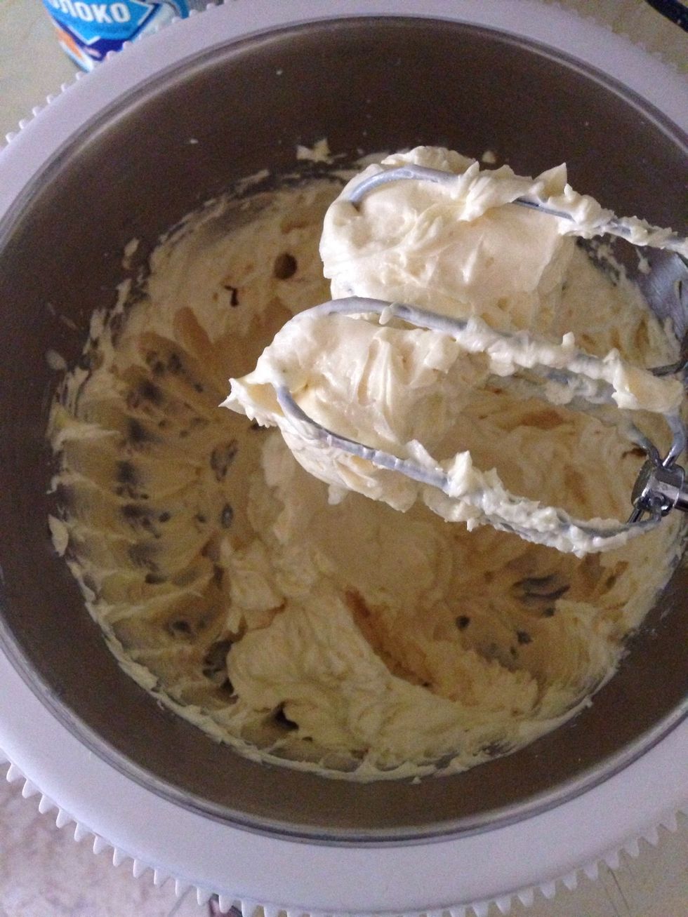 Gradually mix the condensed milk and combine very well