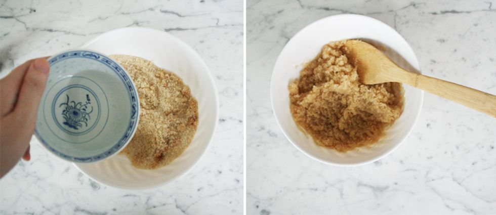 Gradually stir in the coconut oil until you are happy with the texture and consistency of the scrub. Add less coconut oil if you don\u2019t want your scrub to be too oily.