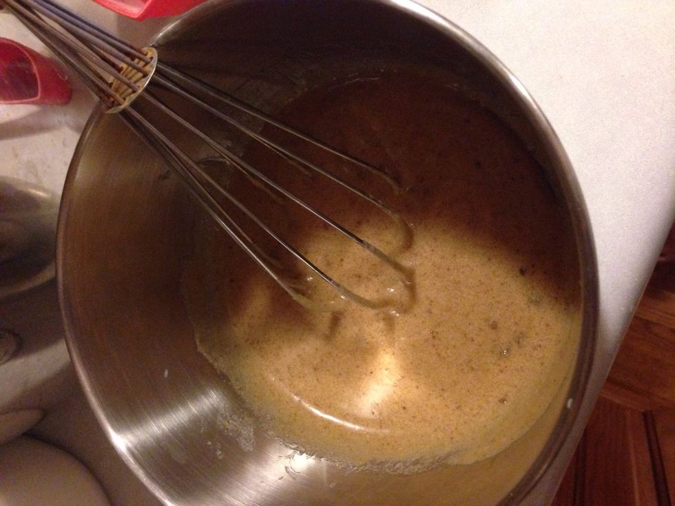 Gradually stir in the milk