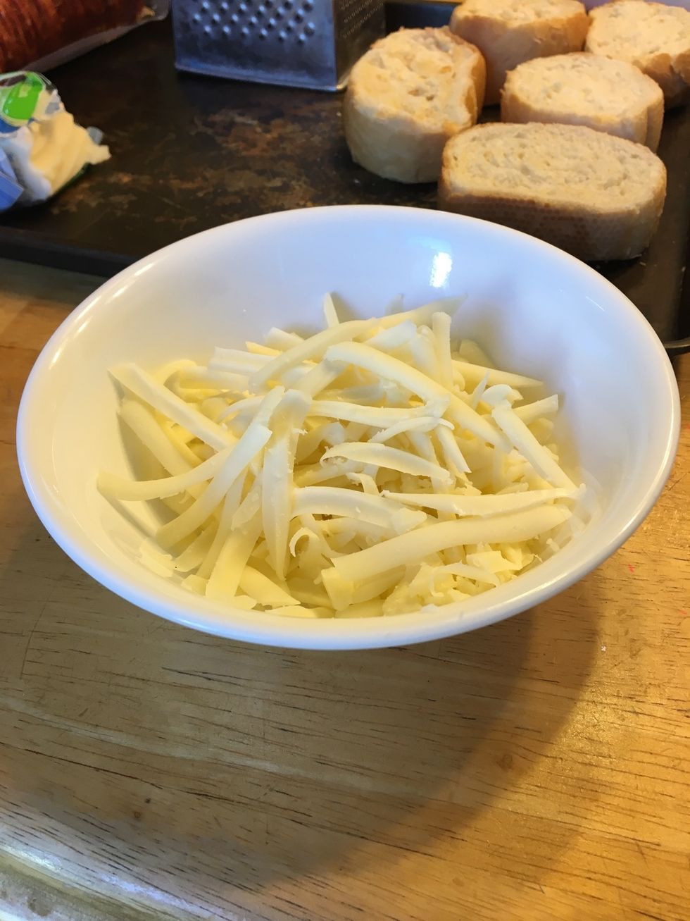 Grate a good amount of cheese