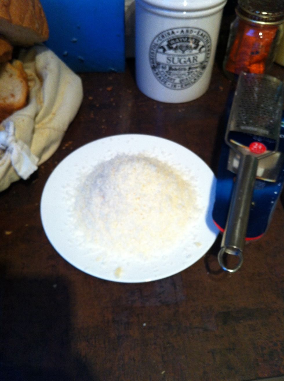 Grate a good pile of Parmesan