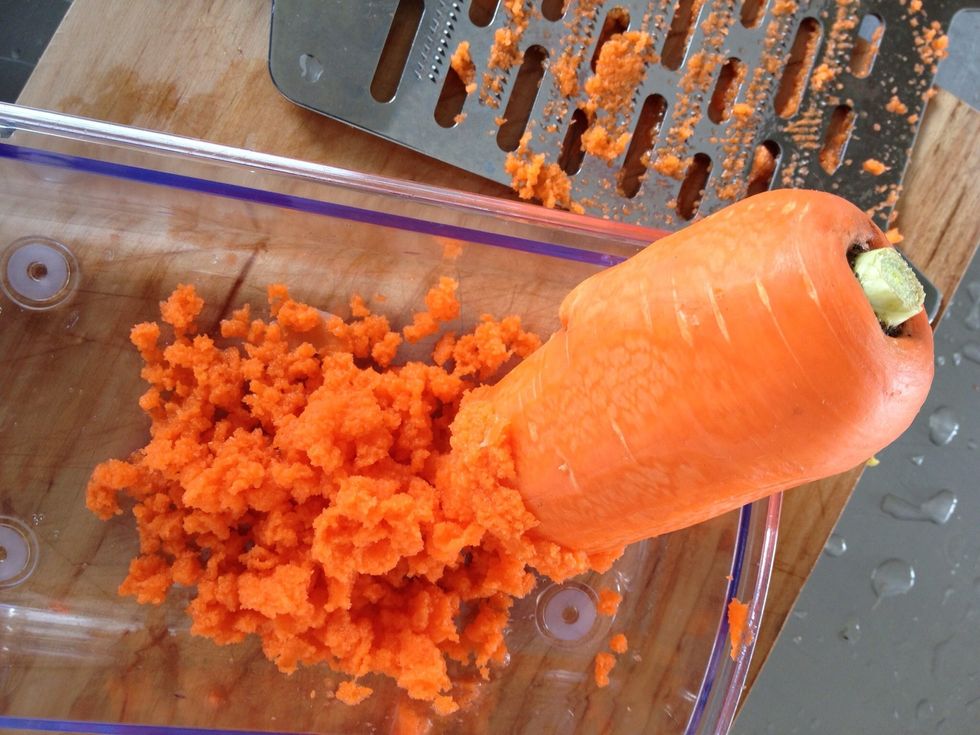 Grate a half of carrot