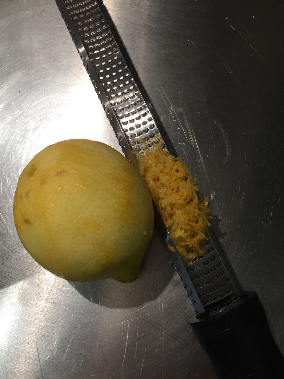 Grate and add zest