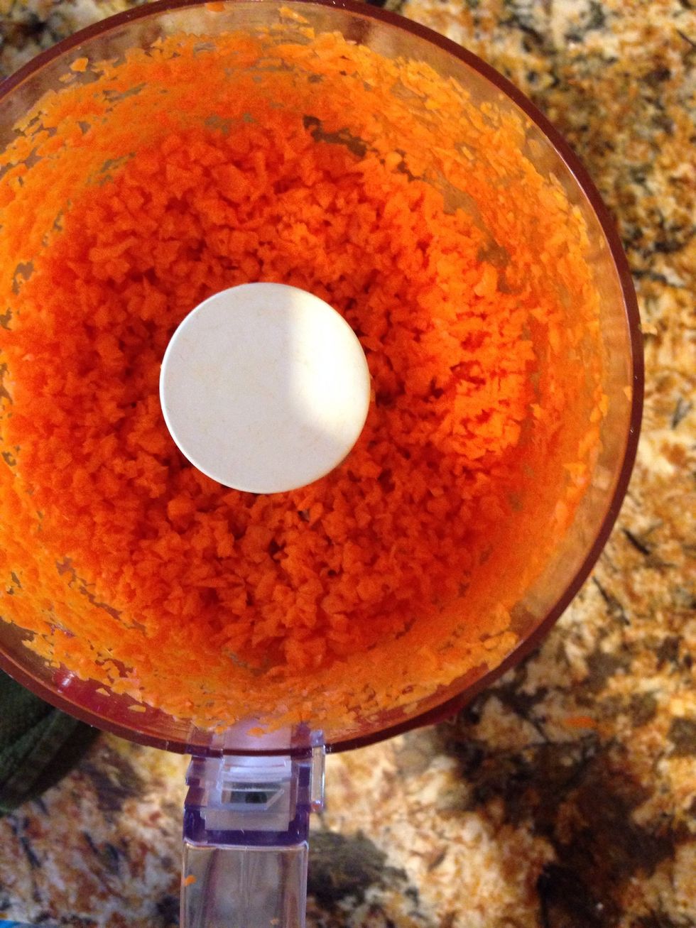Grate carrots, or use a food processor!