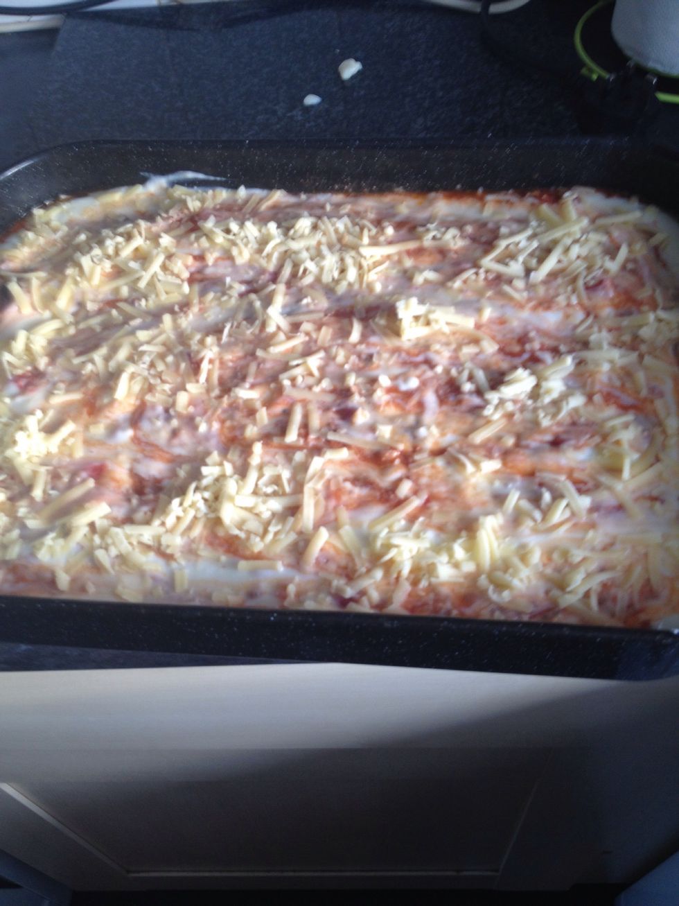 Grate cheese on top If you want to add garlic herbs spices it's upto you I only add salt and pepper