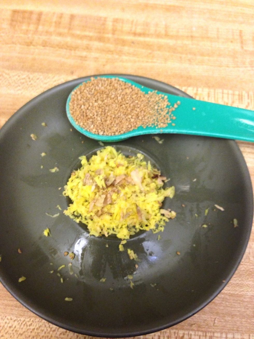Grate or mince your ginger.