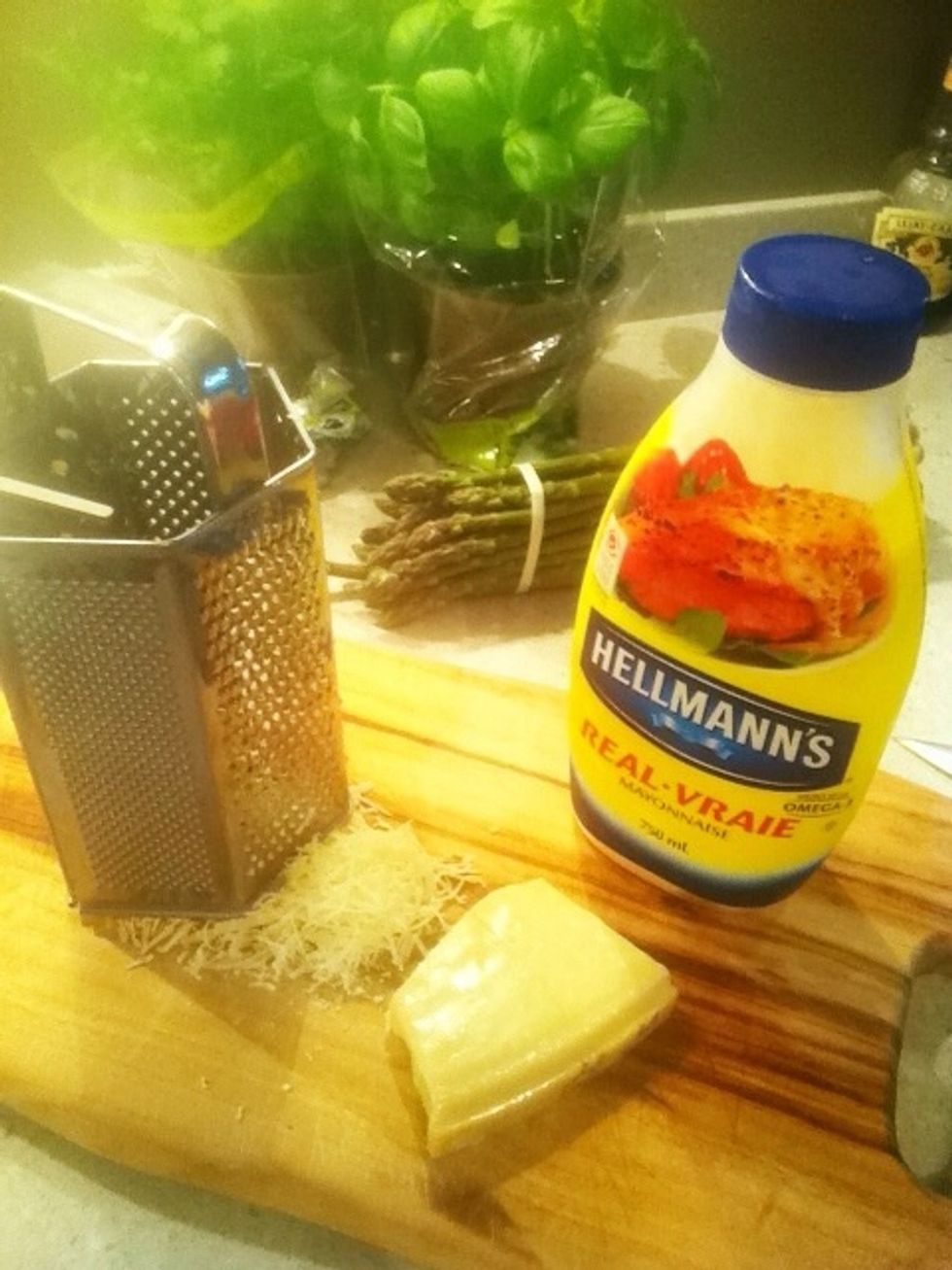Grate Parmesan cheese