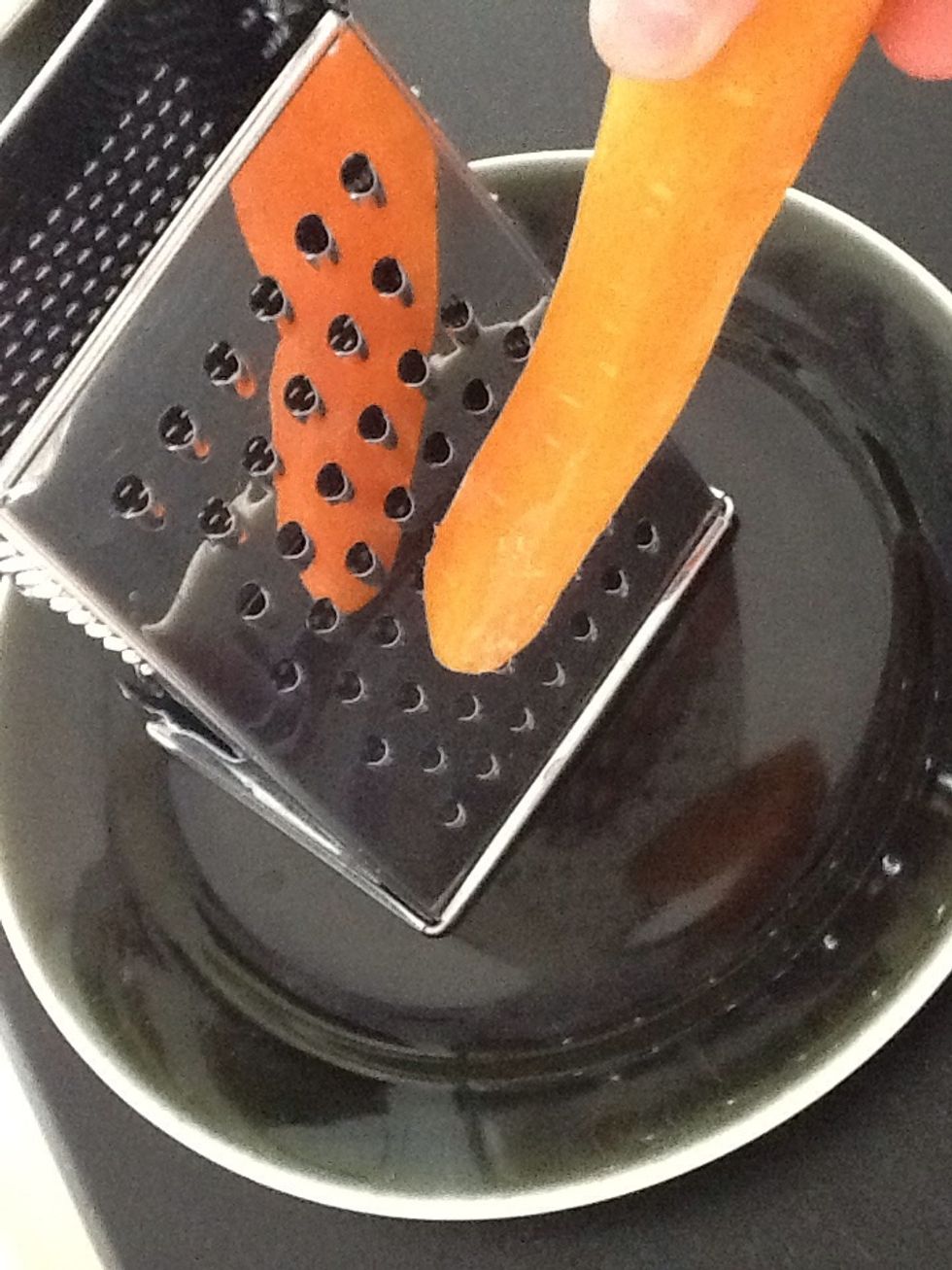Grate the carrots