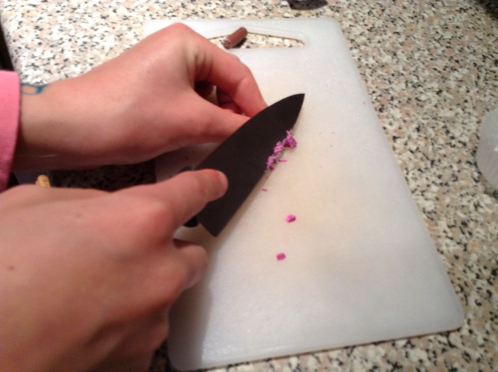 Grate the crayons and the add it into the Vaseline !!!!!!!