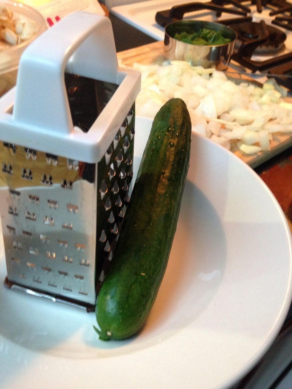 Grate the cucumber