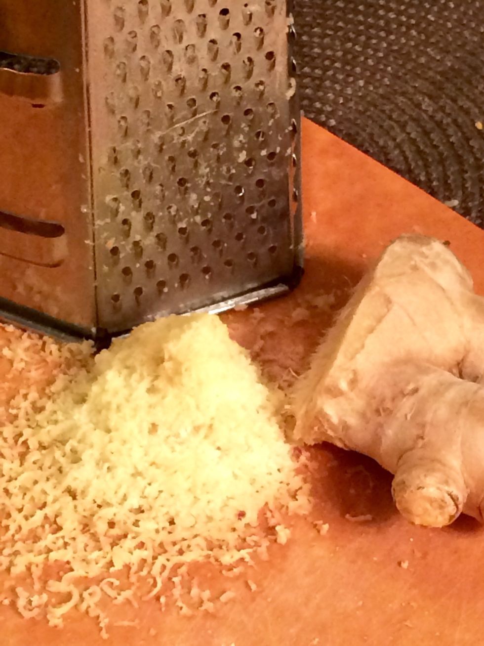 Grate the ginger, then combine all wet ingredients in a small bowl. Using fresh ginger adds extra flavor to your cookies!