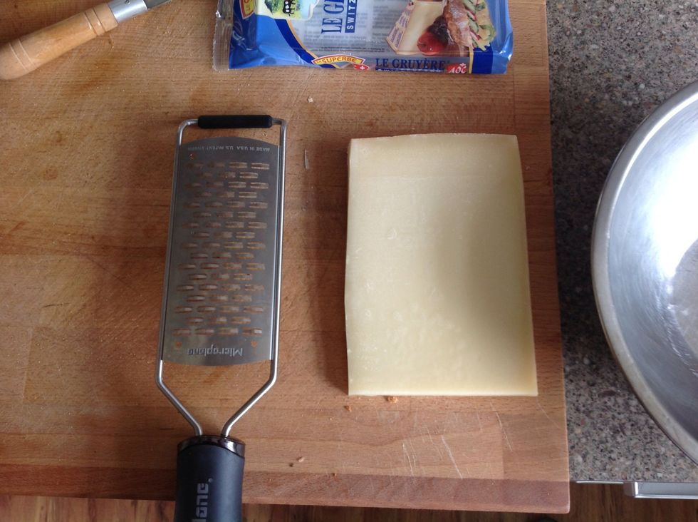 Grate the gruyere cheese