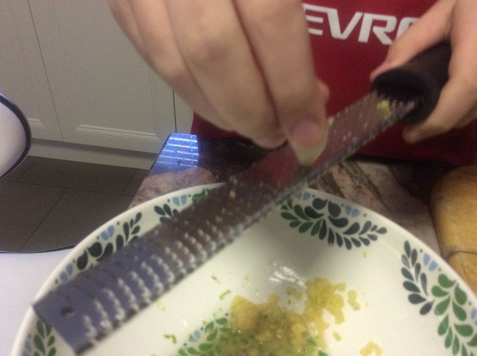 Grate your garlic