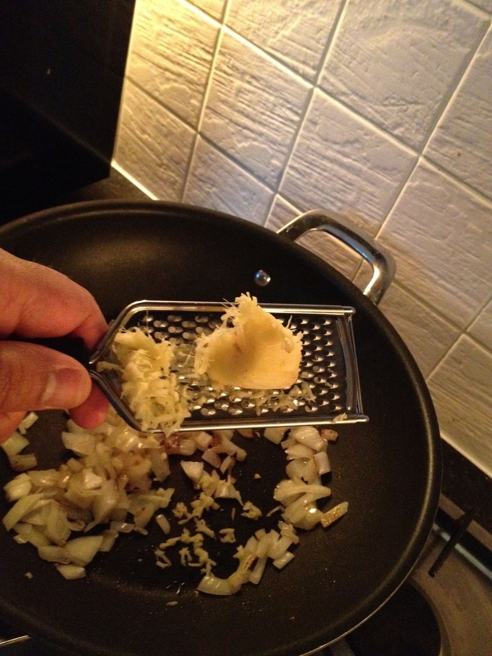 Grate your ginger into the wok, cook gently. Grating reduces the possibility of large chunks of ginger.