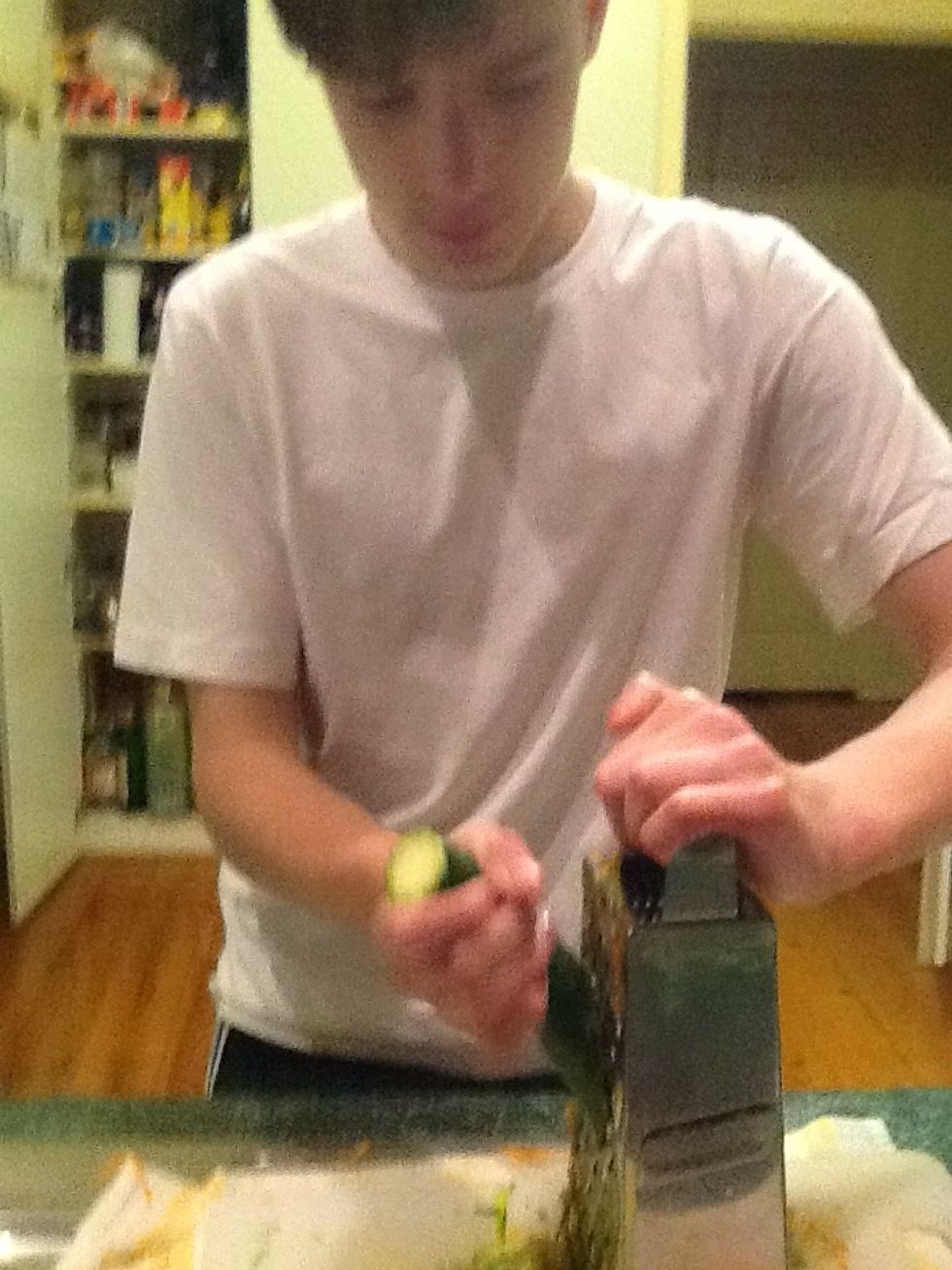 Grate your zucchini