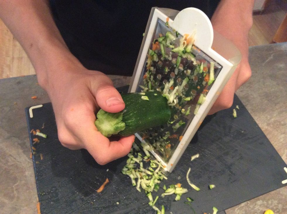 Grated zucchini.
