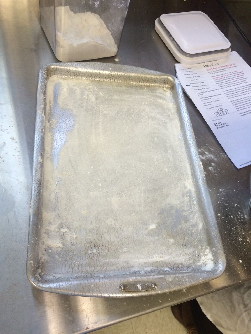 Grease and flour pan