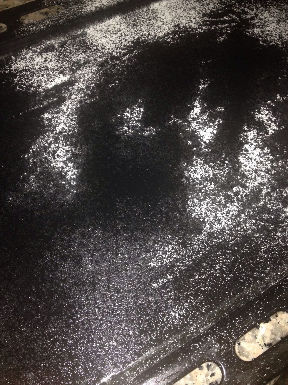 Grease and flour ur baking sheet to make sure that the dough will not stick