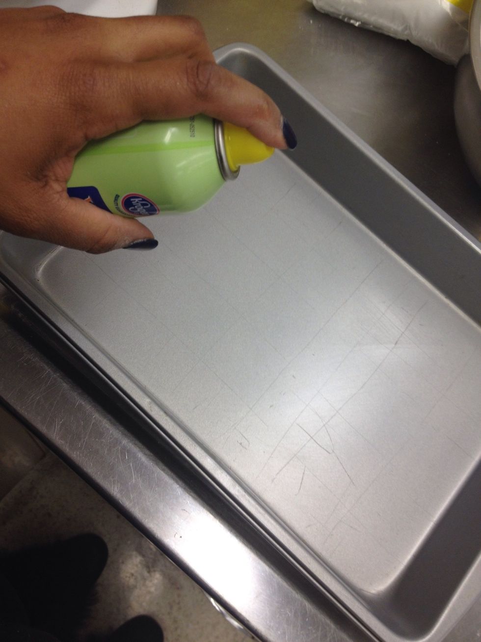 Grease bottom and sides of 13x9-inch pan with Shortening or Pam. To keep your cake from sticking