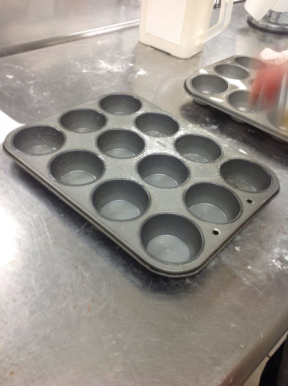 Grease cupcake tins