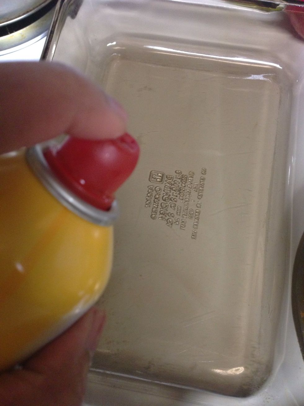 Grease or spray baking dish with Pam