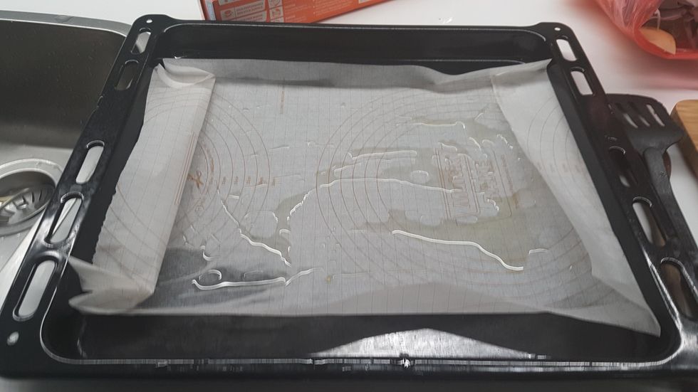 grease the baking paper