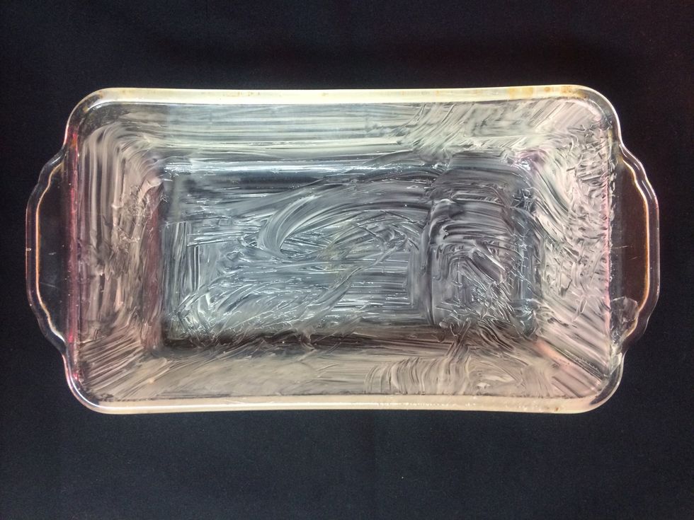 Grease the pyrex with butter