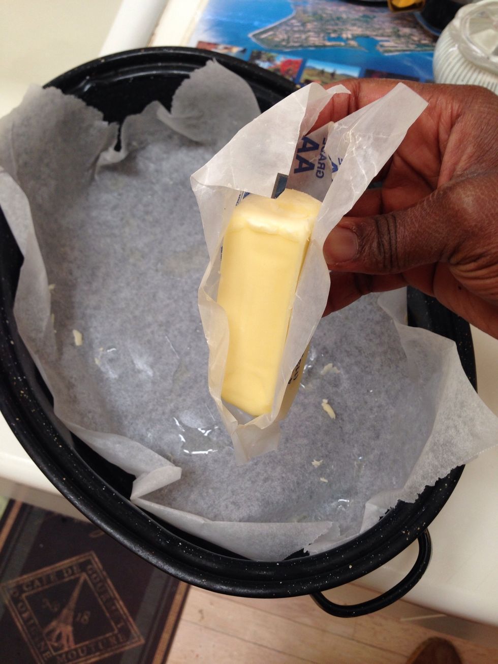 Grease up the pan with butter or oil.