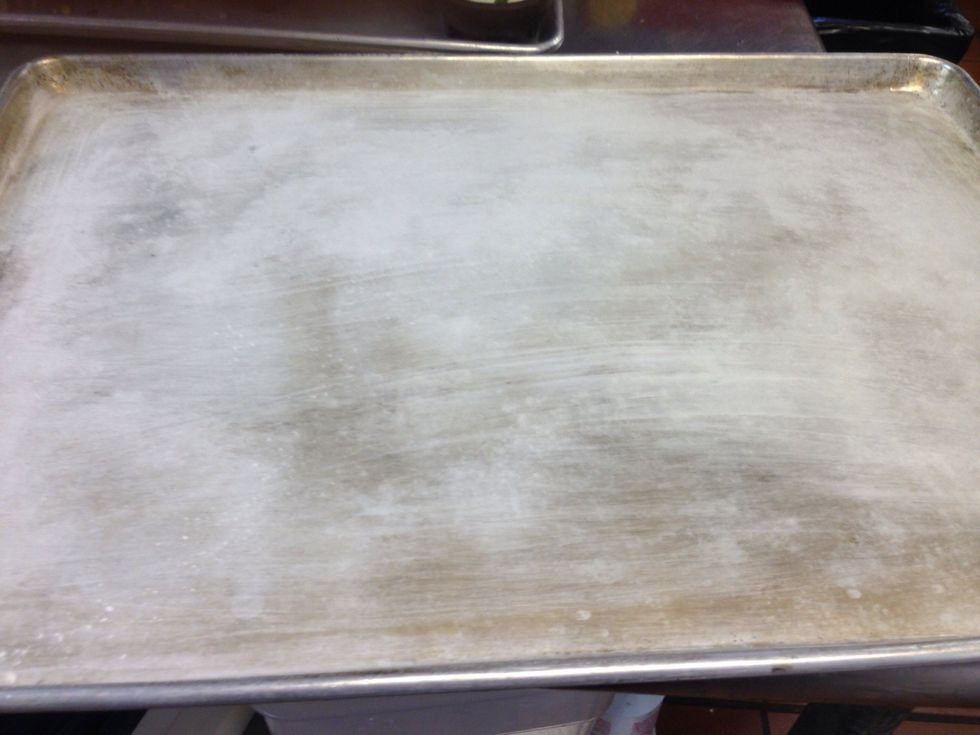 Grease you tray or use parchment paper
