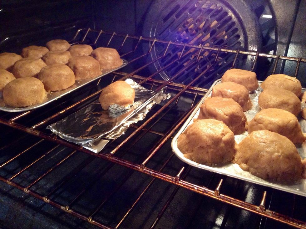 Grease your mini muffin tin bottoms w/ cooking oil spray &mold "cups" with dough. Be very careful, dough is very crumbly. Bake 12 mins @375 degrees. (To make cookies: bake the slices for 10-12 mins)